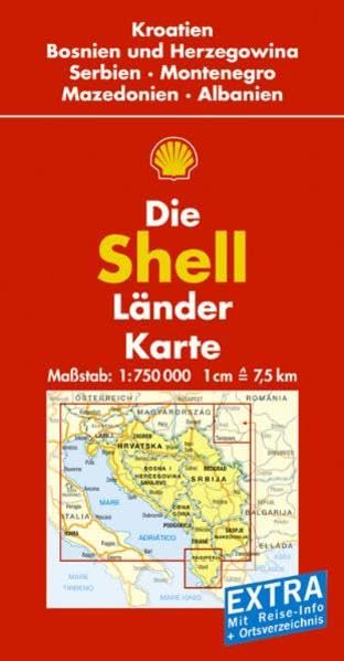 Kroatien, Bosnien-Herzegowina, Serbien und Montenegro, Mazedonien, Albanien: 1:750000 (Shell Länderkarte) Leisure, Home & Garden