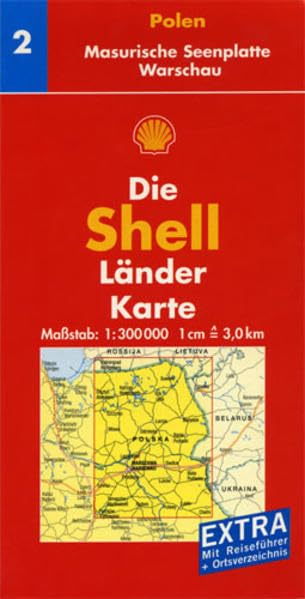 Masurische Seenplatte, Warschau: 1:300000. Polen Blatt 2: Mit Kennzeichnung von Sehenswürdigkeiten, landschaftlich schönen Strecken sowie Natur- und ... und Ortsverzeichnis (Shell Länderkarte) Leisure, Home & Garden