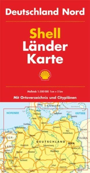 Shell Länderkarte Deutschland Nord 1:500.000: Mit Ortsverzeichnis und Cityplänen Leisure, Home & Garden