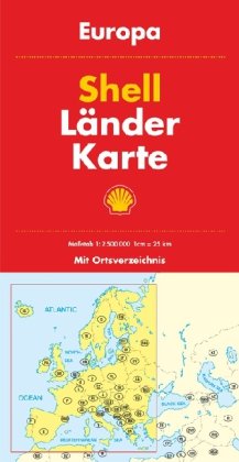 Shell Länderkarte Europa 1:2,5 Mio.: Mit Ortsverzeichnis Maps & Plans