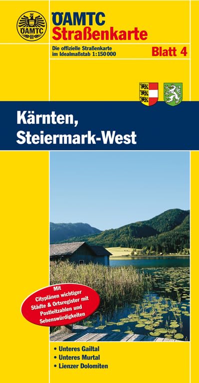 ÖAMTC Straßenkarte Blatt 4, Kärnten, Steiermark-West 1:150 000 (ÖAMTC Länderkarten) Leisure, Home & Garden