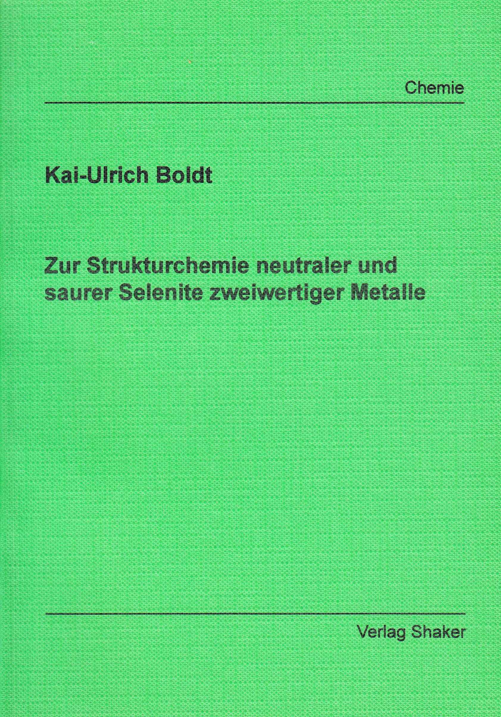 Zur Strukturchemie neutraler und saurer Selenite zweiwertiger Metalle Books