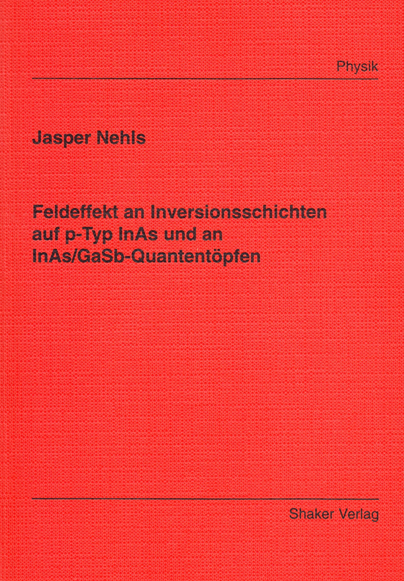 Feldeffekt an Inversionsschichten auf p-Typ InAs und an InAs/GaSb-Quantentöpfen Business & Technology