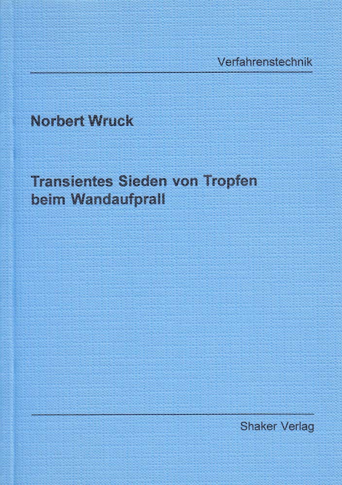 Transientes Sieden von Tropfen beim Wandaufprall Books
