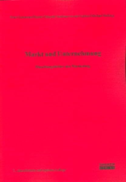 Markt und Unternehmung Law Books