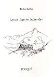 Letzte Tage im September (Fouqué Literaturverlag) Books