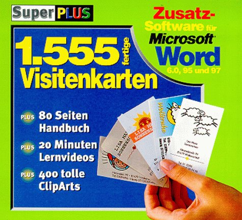 SuperPlus, CD-ROMs, Eintausendfünfhundertfünfundfünfzig fertige Visitenkarten für Word, 1 CD-ROM Books