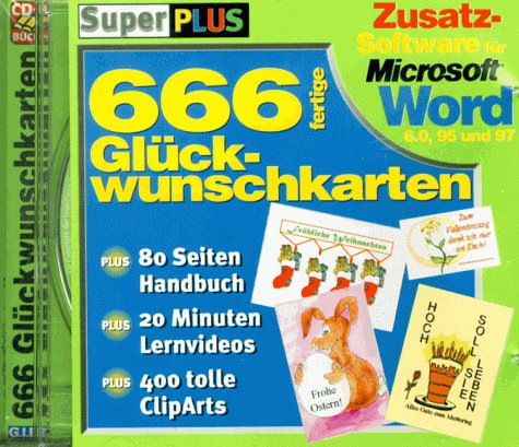 SuperPlus, CD-ROMs, 666 fertige Glückwunschkarten für Word, 1 CD-ROM Books