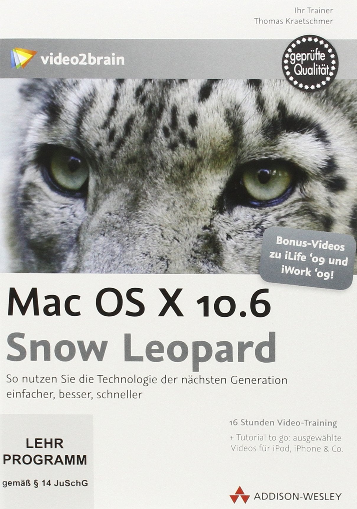 Mac OS X 10.6 Snow Leopard, 16 Stunden Video-Training Web & Graphic Design