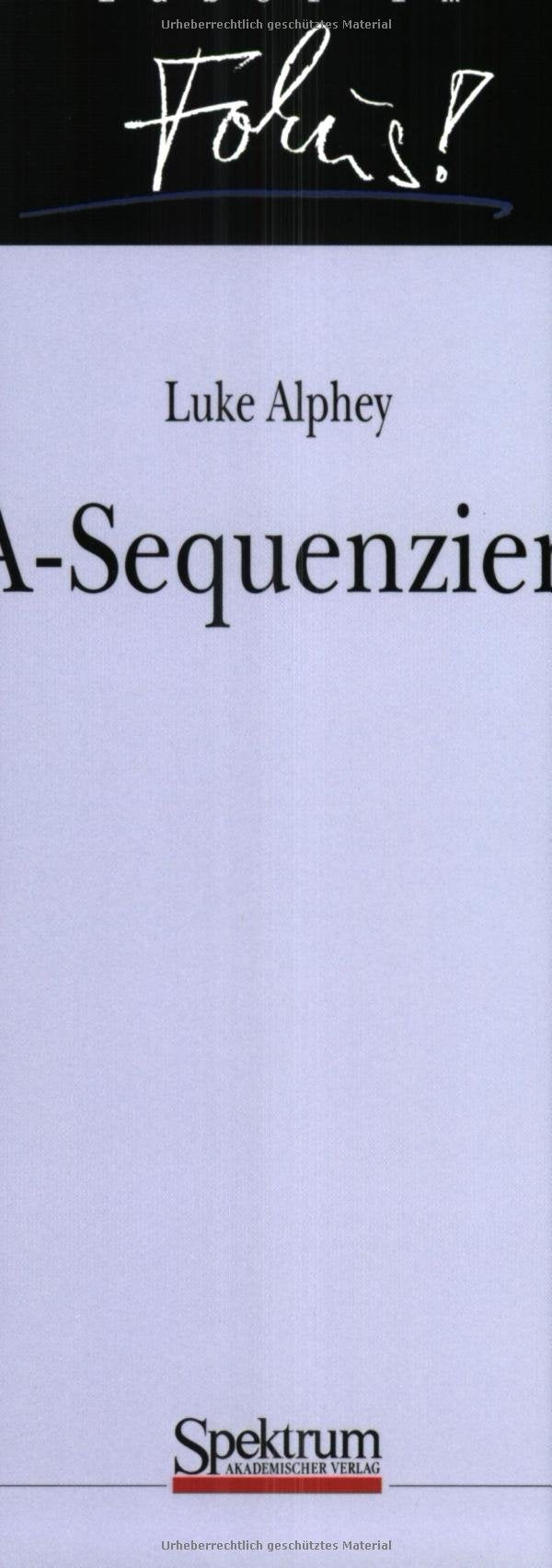 DNA-Sequenzierung Business & Technology Books