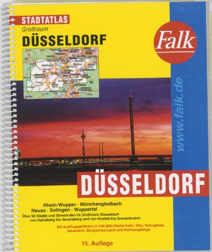 Falk Stadtatlas Großraum Düsseldorf: Rhein-Wupper, Mönchengladbach, Neuss, Solingen, Wuppertal. Über 50 Städte u. Gemeinden im Großraum Düsseldorf von ... Niederrhein, Ville, Ruhrgebiet . . . Leisure, Home & Garden