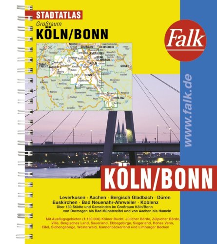 Falk Stadtatlas Großraum Köln / Bonn: Leverkusen, Aachen, Bergisch Gladbach, Düren, Euskirchen, Bad Neuenahr-Ahrweiler, Koblenz. Über 130 Städte und ... Münstereifel und von Aachen bis Hennef (Sieg) Leisure, Home & Garden