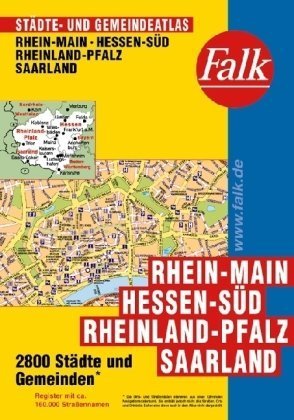 Falk Städte- und Gemeindeatlas Rhein-Main, Hessen-Süd, Rheinland-Pfalz, Saarland Books