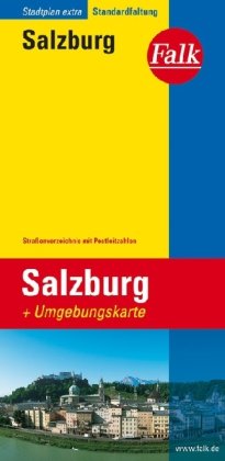 Falk Cityplan Extra Standardfaltung International Salzburg mit Straßenverzeichnis: Mit Umgebungskarte. Straßenverzeichnis mit Postleitzahlen Leisure, Home & Garden