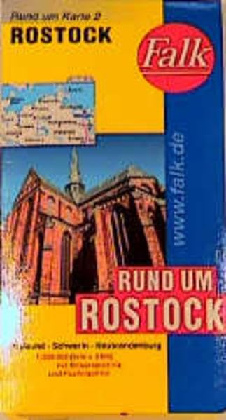 Falk Pläne, Rund um Rostock: Stralsund, Schwerin, Neubrandenburg. Mit Ortsverz. u. Postleitzahlen (Falk Rund um Karte) Maps & Plans