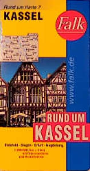 Falk Pläne, Rund um Kassel: Bielefeld, Siegen, Erfurt, Magdeburg. Mit Ortsverz. u. Postleitzahlen (Falk Rund um Karte) Maps & Plans
