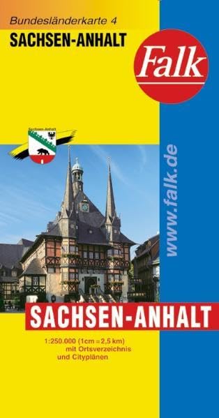 Falk Bundesländerkarte Deutschland Sachsen-Anhalt 1:250 000 Leisure, Home & Garden