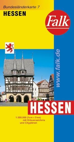 Hessen 1 : 300 000. Bundesländerkarte: Mit Ortsverzeichnis und Cityplänen book