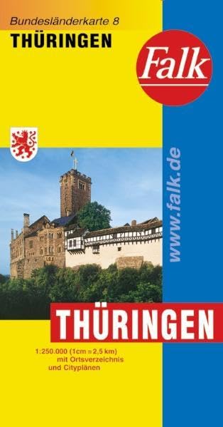 Falk Bundesländerkarte Deutschland Thüringen 1:250 000 Leisure, Home & Garden