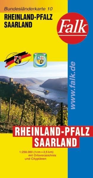 Falk Bundesländerkarte Deutschland Rheinland-Pfalz, Saarland 1:250 000 Leisure, Home & Garden