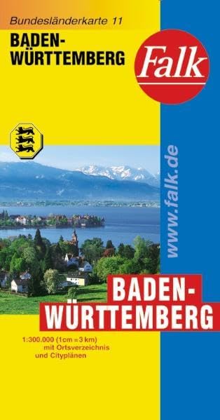 Falk Bundesländerkarte Deutschland Baden-Württemberg 1:300 000 Leisure, Home & Garden