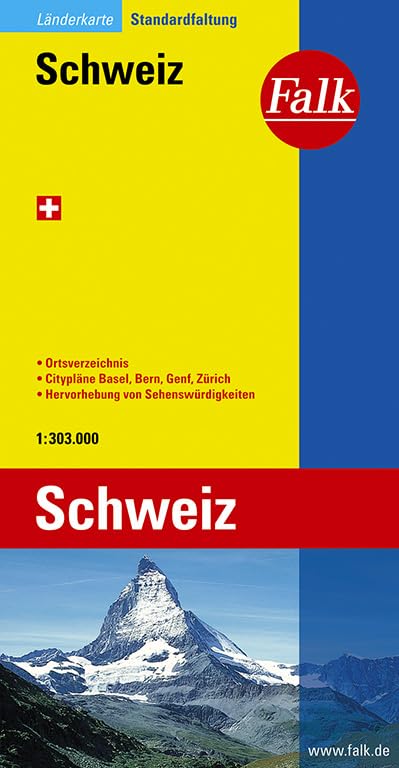 Falk Länderkarte Schweiz 1:303 000 Leisure, Home & Garden
