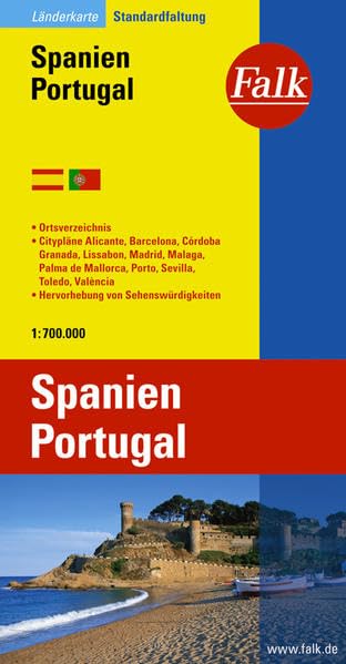Falk Länderkarte Spanien / Portugal 1:750 000 Leisure, Home & Garden