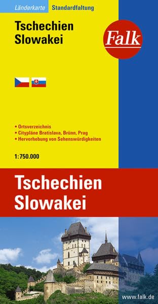 Falk Länderkarte Tschechien / Slowakei 1:750 000 Leisure, Home & Garden