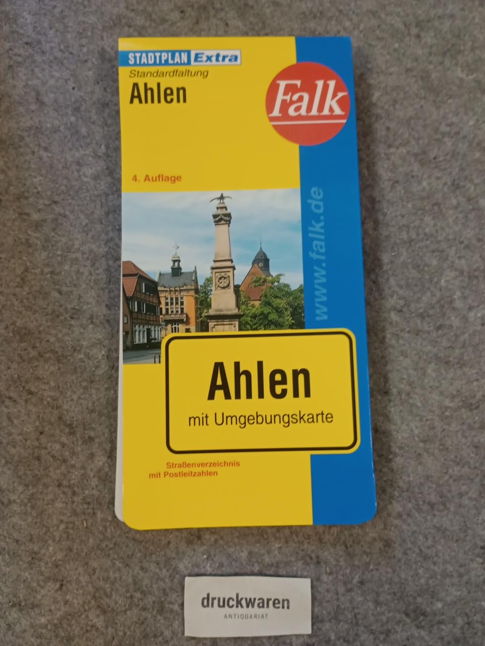 Falk Stadtplan Extra Standardfaltung Ahlen: Mit Umgebungskarte. Straßenverzeichnis mit Postleitzahlen Maps & Plans