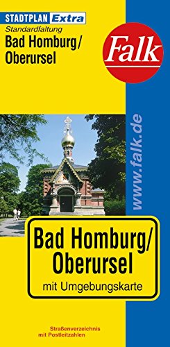 Falk Stadtplan Extra Standardfaltung Bad Homburg / Oberursel: Mit Umgebungskarte sowie Straßenverzeichnis mit Postleitzahlen Leisure, Home & Garden