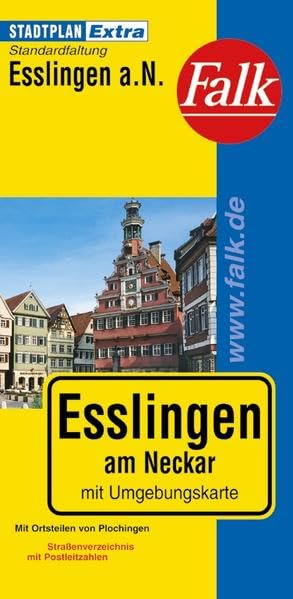 Falk Stadtplan Extra Esslingen am Neckar mit Umgebungskarte. book