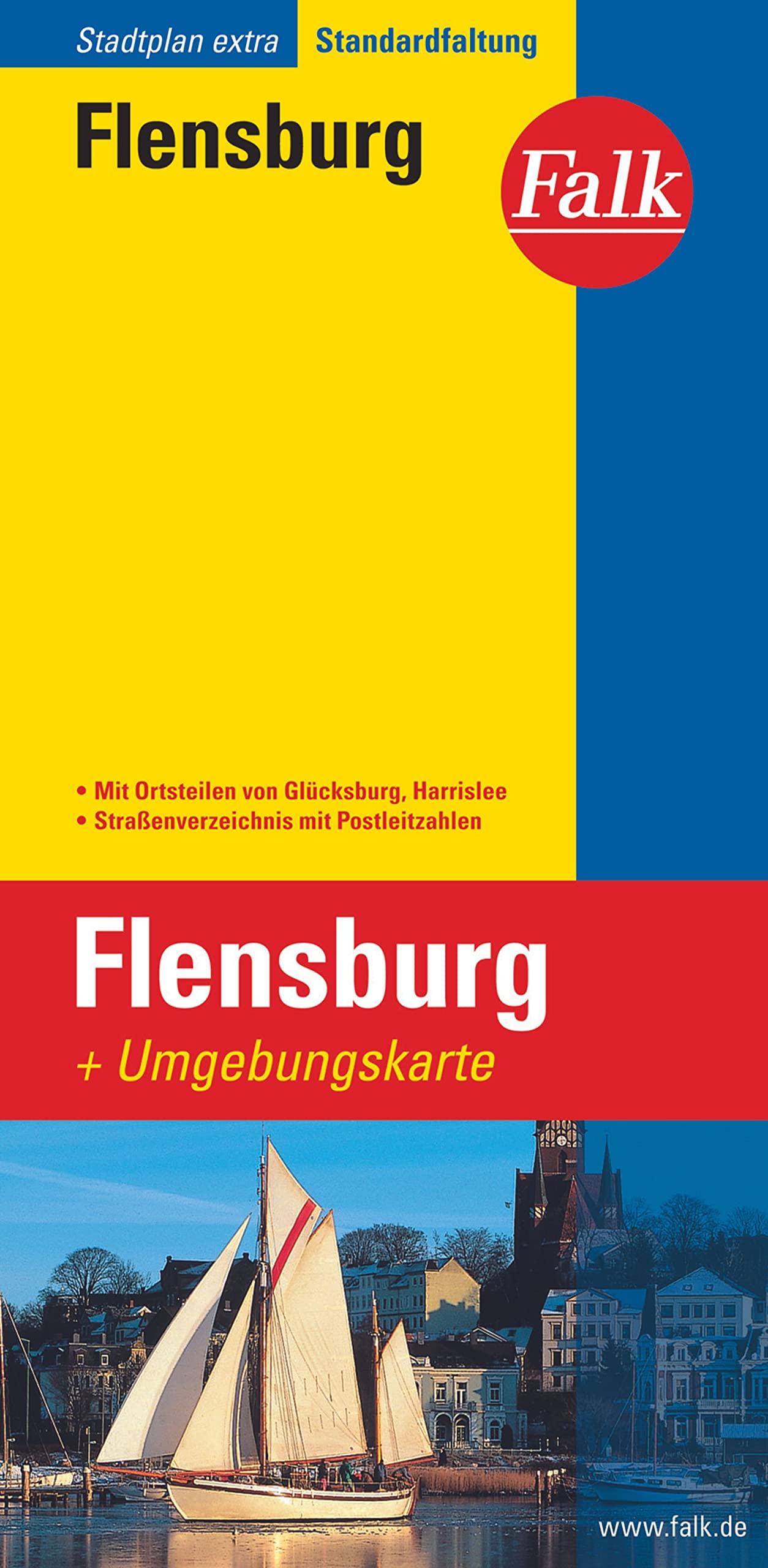 Falk Stadtplan Extra Standardfaltung Flensburg Leisure, Home & Garden