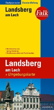 Falk Stadtplan Extra Standardfaltung Landsberg am Lech: Mit Ortsteilen von Igling, Kaufering. Mit Umgebungskarte. Straßenverz. m. Postleitzahlen Maps & Plans