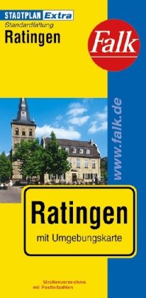 Falk Stadtplan Extra Standardfaltung Ratingen: Mit Ortsteilen von Düsseldorf, Heiligenhausen, Mettmann. Mit Umgebungskarte, Straßenverz. u. Postleitzahlen Maps & Plans
