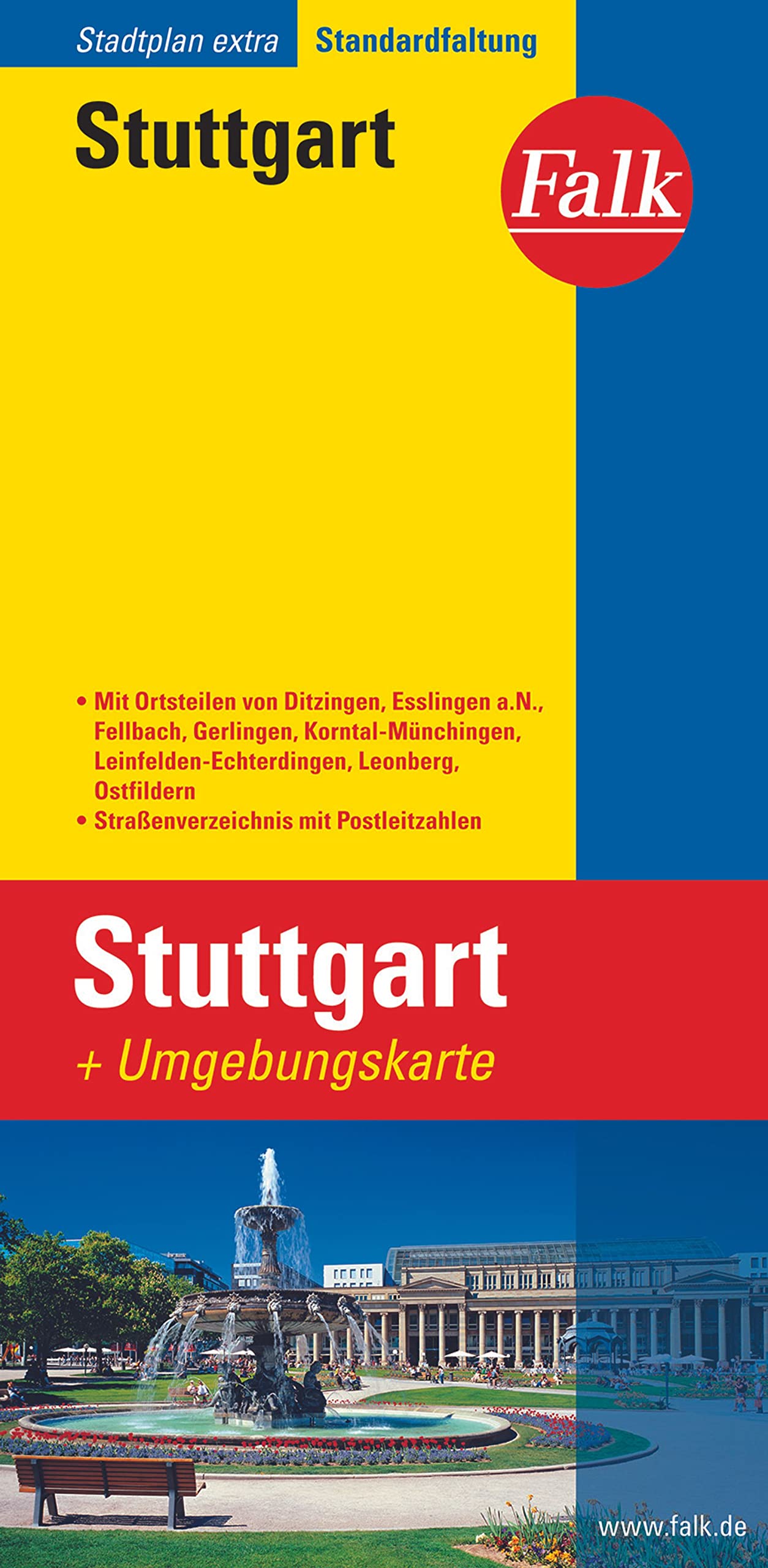 Falk Stadtplan Extra Standardfaltung Stuttgart 1:20 000 Leisure, Home & Garden