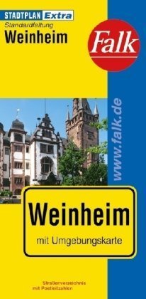 Falk Stadtplan Extra Standardfaltung Weinheim: Mit Umgebungskarte. Straßenverz. m. Postleitzahlen Maps & Plans