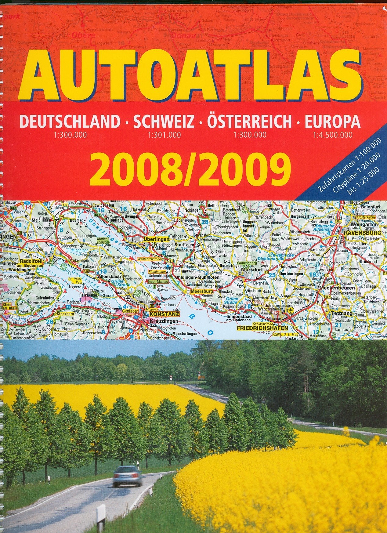 Autoatlas Deutschland-Schweiz-Österreich-Europa 2008/2009 Books