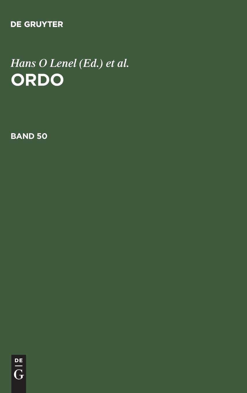 Ordo, Bd.50: Jahrbuch für die Ordnung von Wirtschaft und Gesellschaft Law