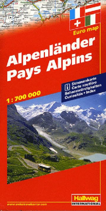Hallwag Straßenkarten, Alpenländer: Mit Orts- und Namensverzeichnis. Transitplänen und Index. e-Distoguide. (Hallwag Strassenkarten) Leisure, Home & Garden