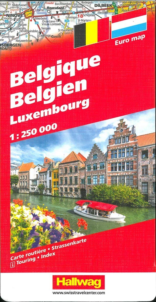 Hallwag Straßenkarten, Belgien, Luxembourg. 1: 250000 Leisure, Home & Garden