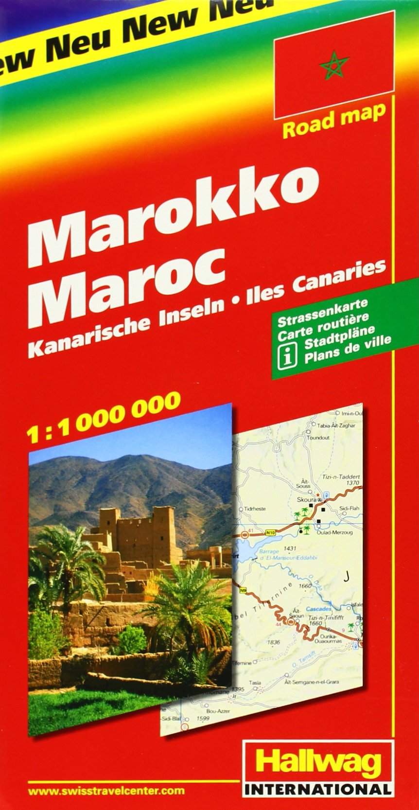 Hallwag Straßenkarten, Marokko, Kanarische Inseln: With Touring Information (Road Map) Leisure, Home & Garden