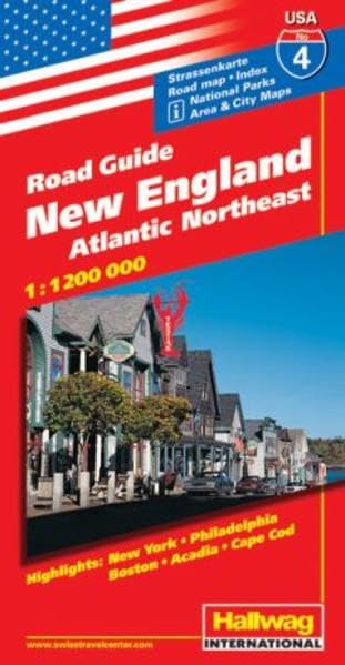 Hallwag USA Road Guide, No.4, New England (Hallwag Strassenkarten) Leisure, Home & Garden