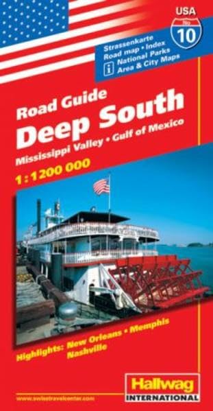 Rand McNally Hallwag Deep South Road Map book