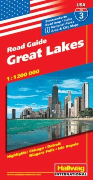 Hallwag USA Road Guide, No.3, Great Lakes (Hallwag Strassenkarten) Leisure, Home & Garden