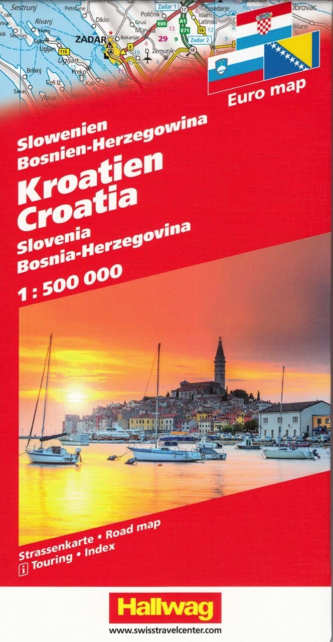 Kroatien / Slowenien / Bosnien-Herzegowina 1 : 500 000 Leisure, Home & Garden Books