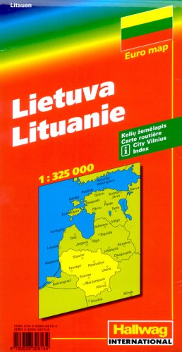 Litauen: Strassenkarte. 1:325000: Mit City Vilius, Index Leisure, Home & Garden