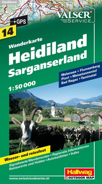 Wanderkarte  Heidiland - Sarganserland 1 : 50 000 book