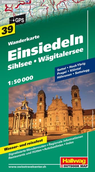 Einsiedeln, Sihlsee, Wägitalersee Wanderkarte Nr. 39, 1:50 000 book