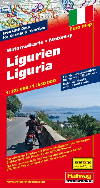 Ligurien MotoMap Motorradkarte 1:275 000 / 1:650 000 book