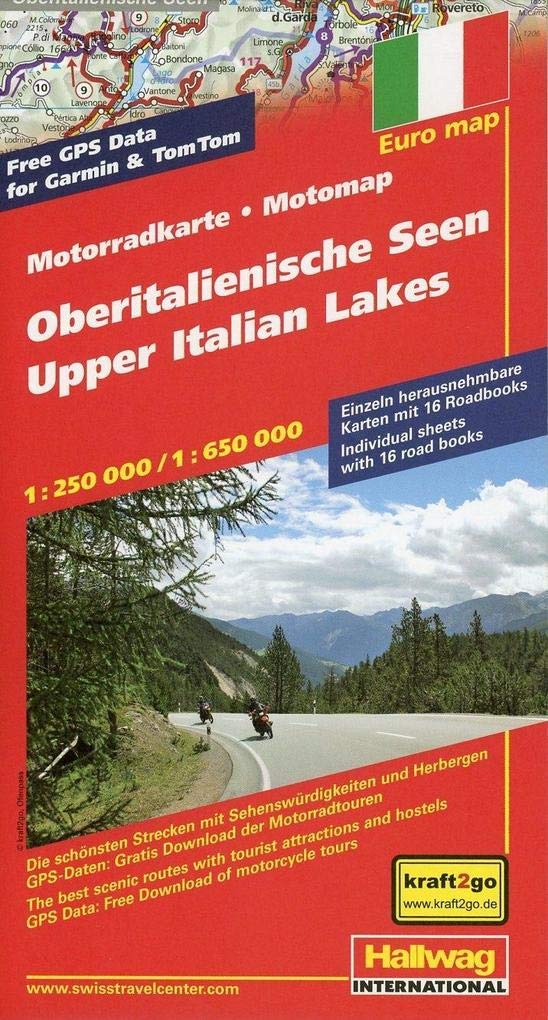 Oberitalienische Seen MotoMap Motorradkarte 1:250 000 / 1:650 000 book